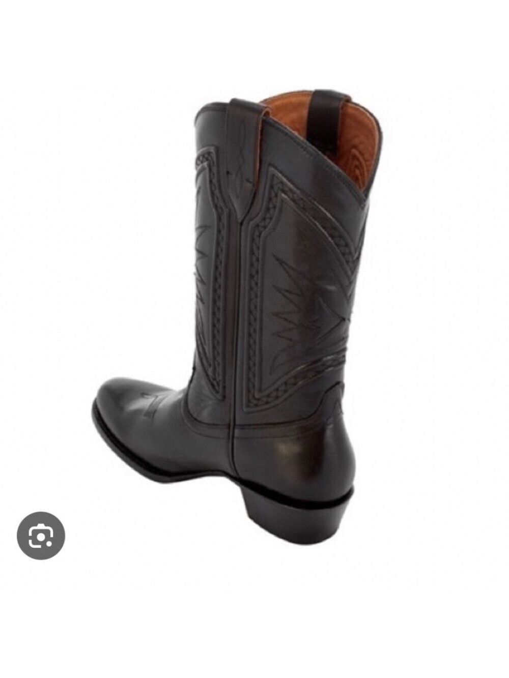 Frye Rosalind Braid Leather Wester Boot size 6 Black - Picture 2 of 12